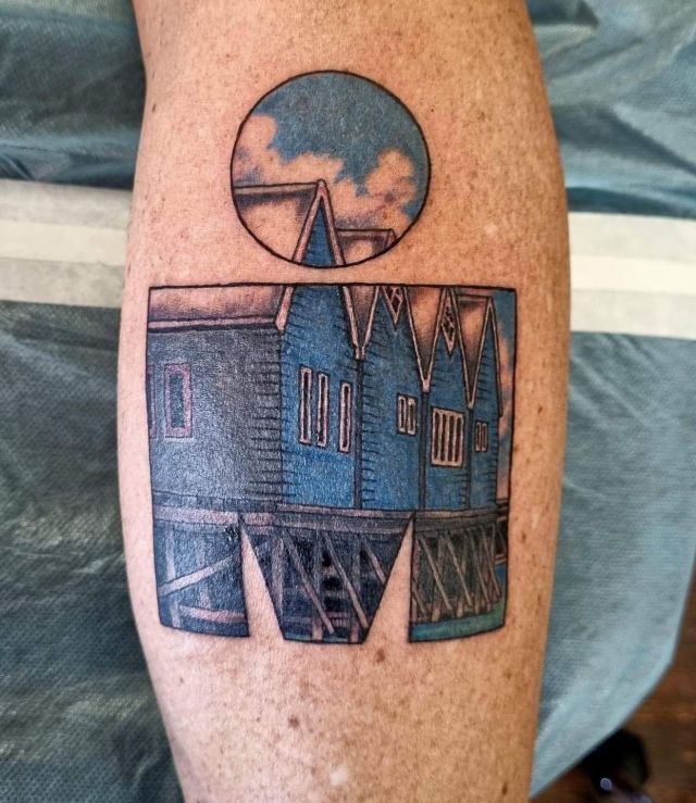 Wooden House Ironman Triathlon Tattoo