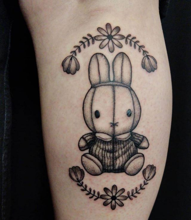 Rabbit Toy Tattoo on Arm