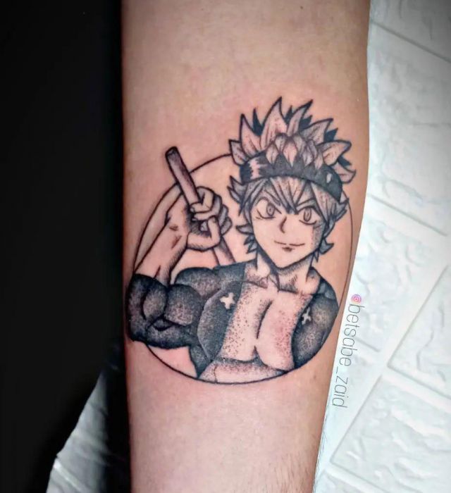 Black Clover Tattoo on Arm
