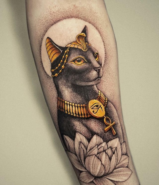 Great Bastet Tattoo on Arm