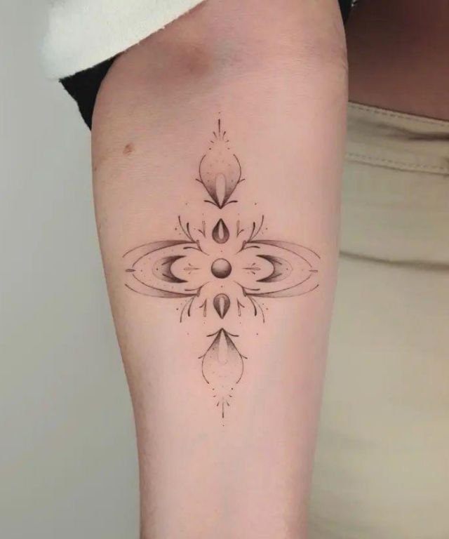 Beautiful Mindfulness Tattoo On Upper Arm