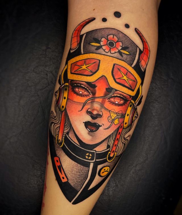 Pretty Tank Girl Tattoo on Arm