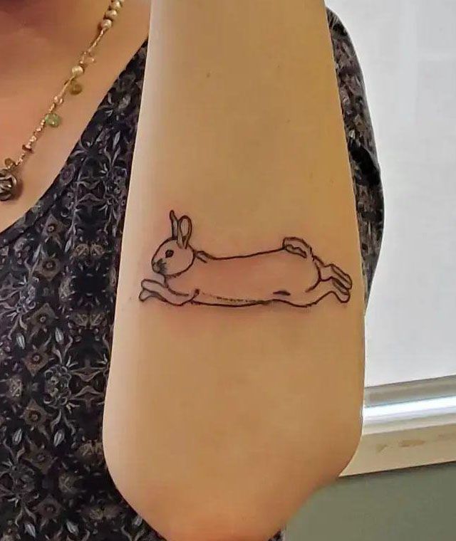 Cute Velveteen Rabbit Tattoo on Forearm