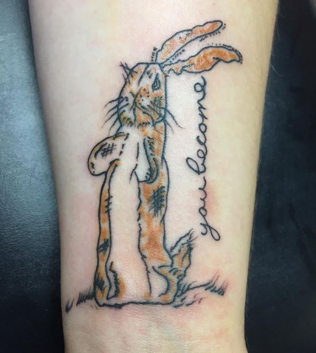 Unique Velveteen Rabbit Tattoo on Forearm