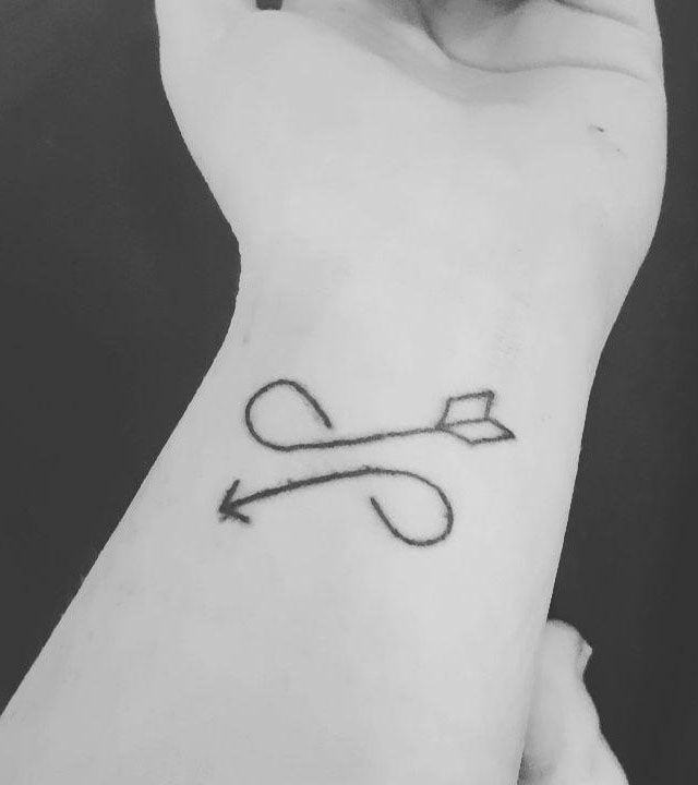 Easy Malin Symbol Tattoo on Wrist