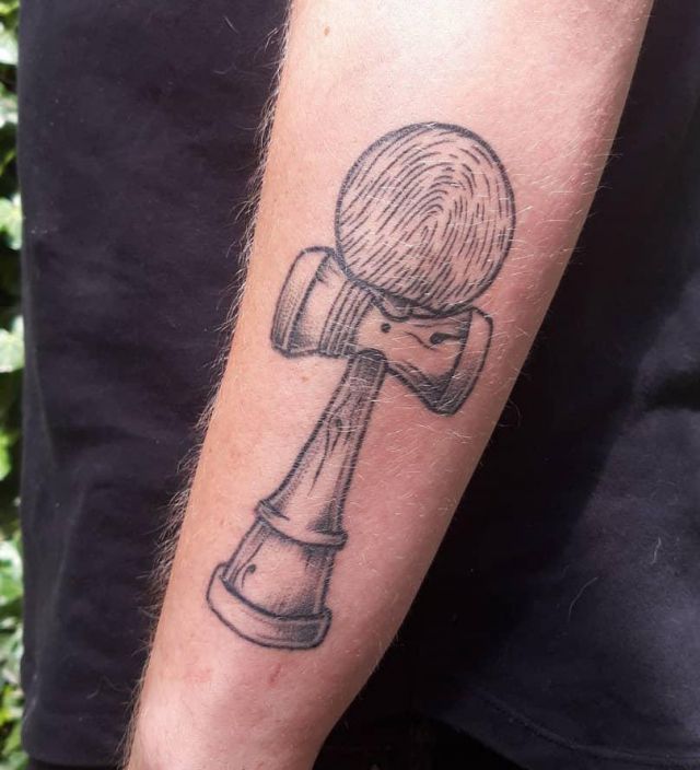 Unique Microphone Toy Tattoo on Arm