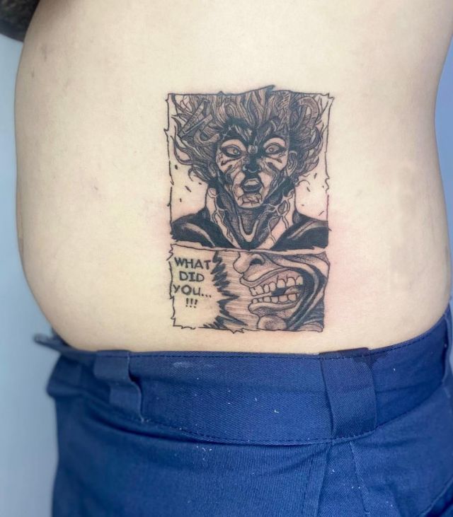 Unique Black Clover Tattoo on Belly