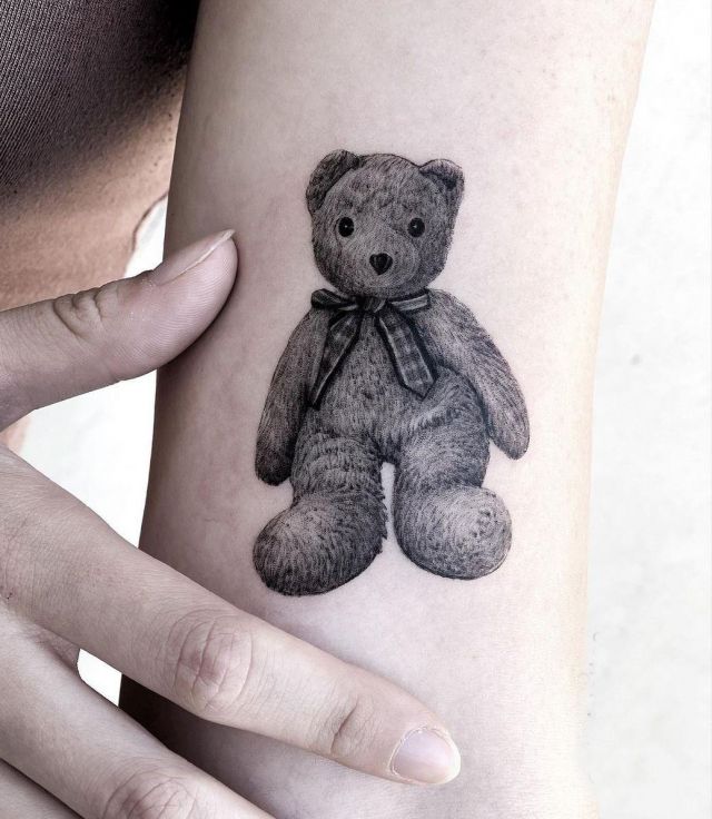 Bear Toy Tattoo on Arm