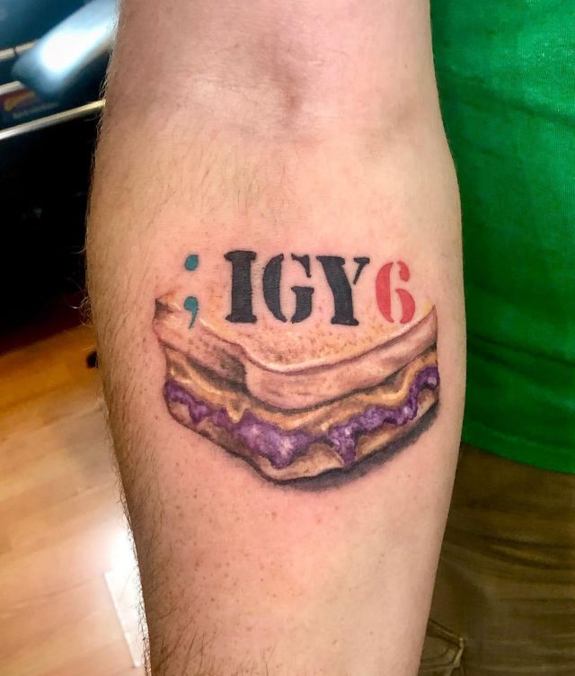 Sandwich IGY6 Tattoo on Arm