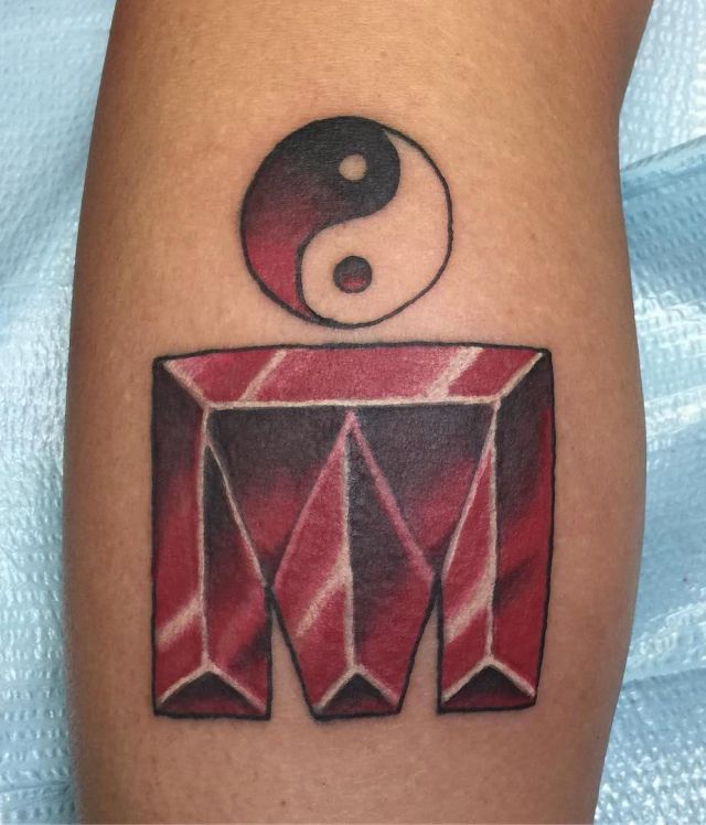 Yin Yang Ironman Triathlon Tattoo