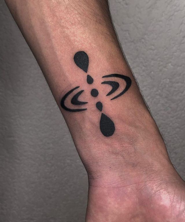 Black Mindfulness Tattoo On Wrist