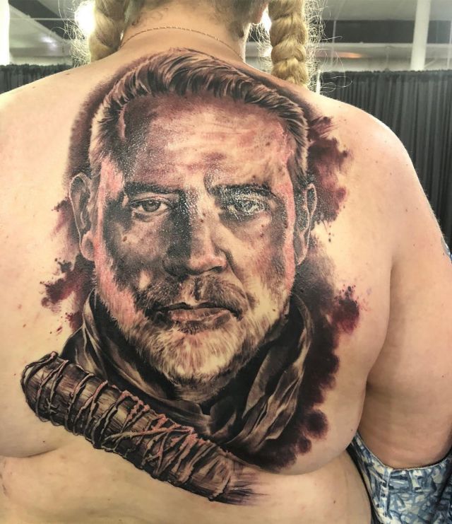 Great Negan Tattoo on Back