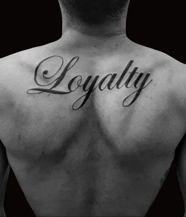 Unique Loyalty Tattoo on Back