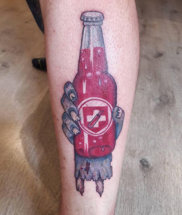 Unique Call of Duty Tattoo on Leg