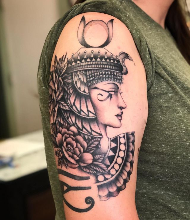Cool Hathor Tattoo on Arm