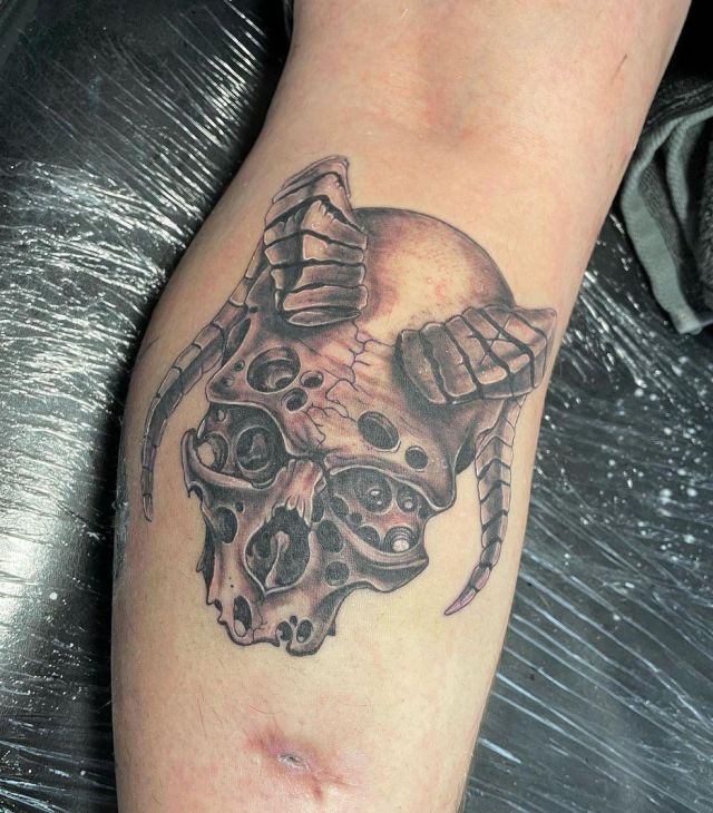 Skull Speak No Evil Tattoo