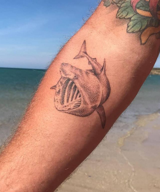Cool Basking Shark Tattoo on Forearm