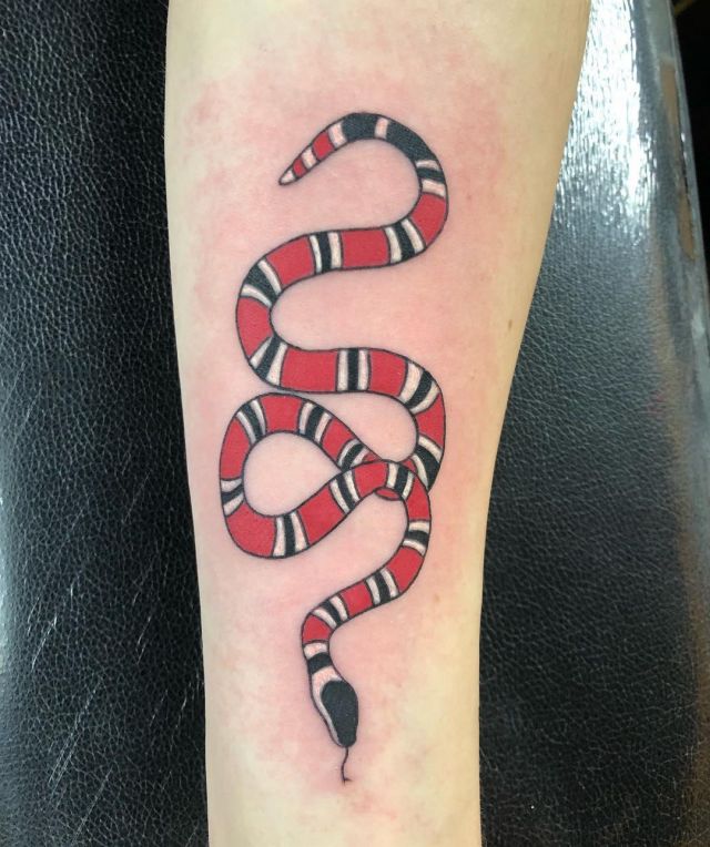 Beautiful Gucci Snake Tattoo on Arm