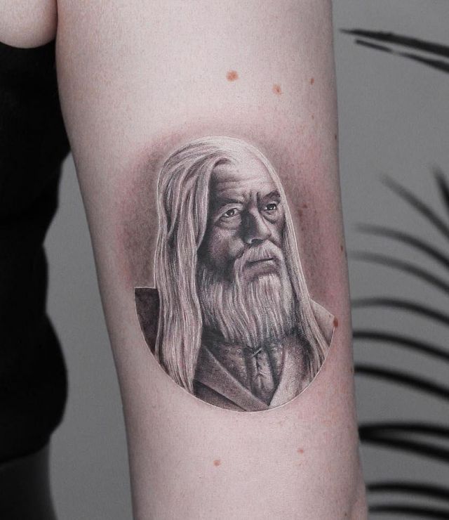 Elegant Gandalf Tattoo on Arm