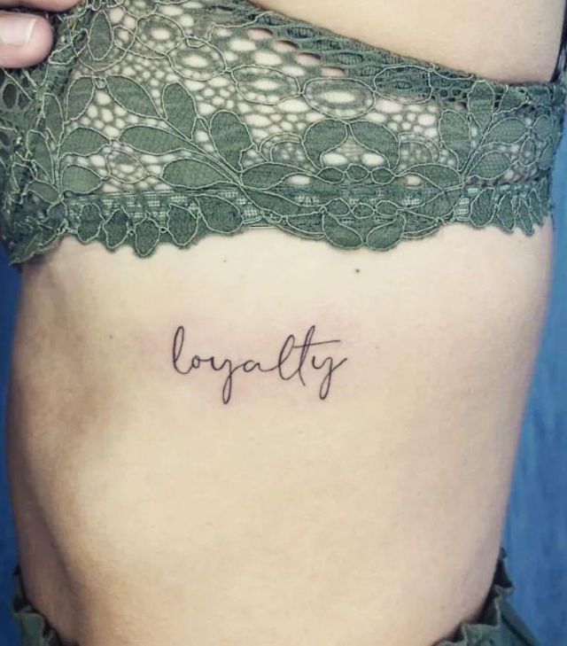 Cute Loyalty Tattoo on Side Body