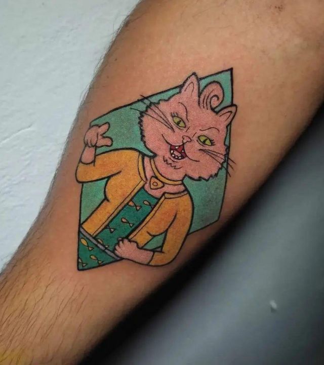 Rhombus Princess Carolyn Tattoo on Leg