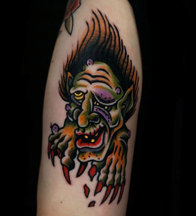 Pretty Goblin Tattoo on Arm