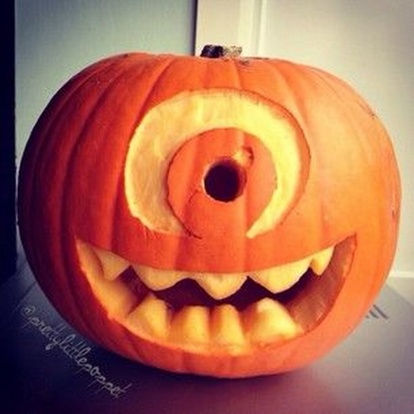 Monster Carved Pumpkin