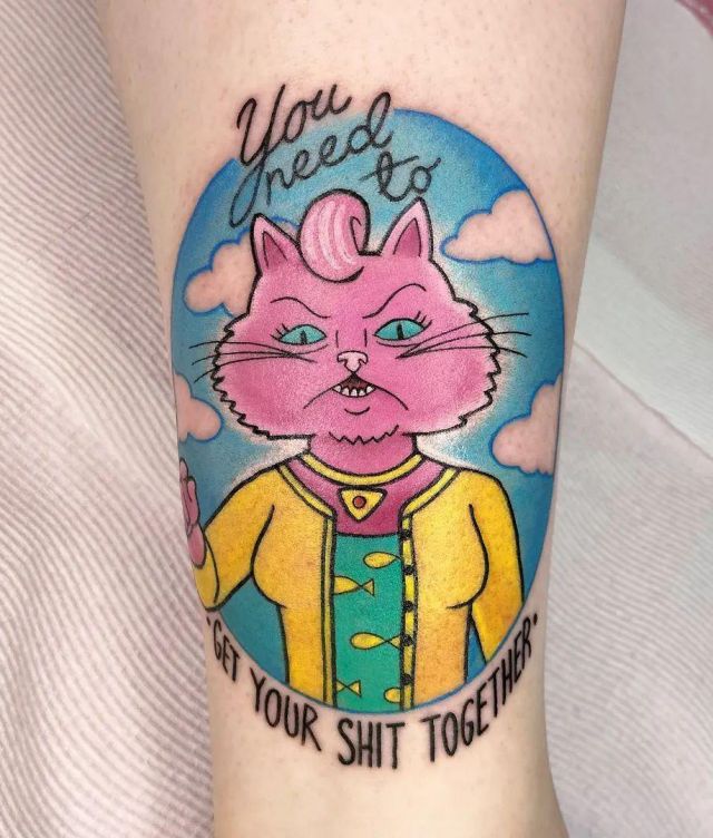 Oval Princess Carolyn Tattoo on Arm