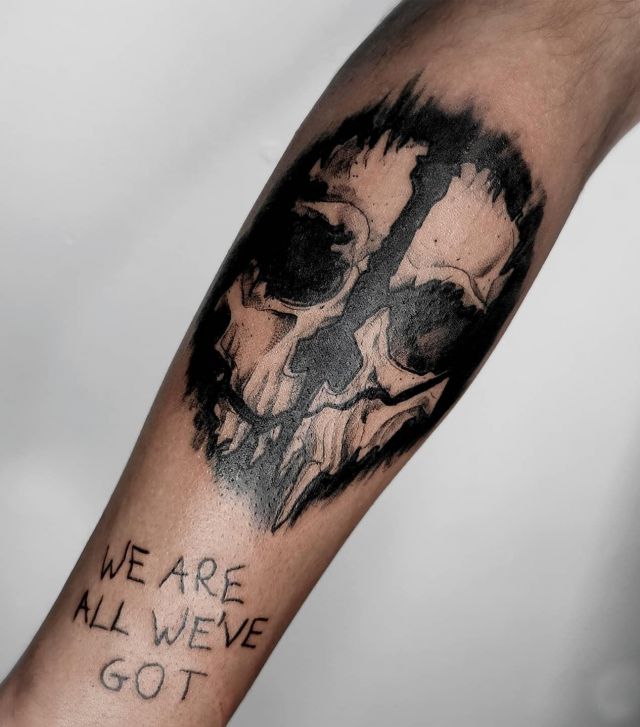 Skull Call of Duty Tattoo on Arm
