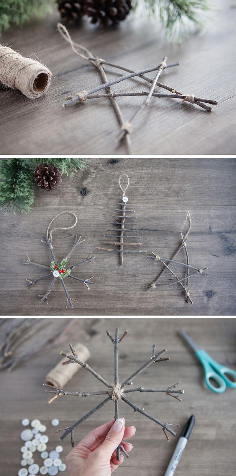 31 DIY Rustic Twig Crafts for Christmas