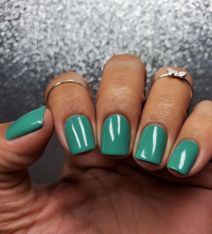 Square Sage Green Nail