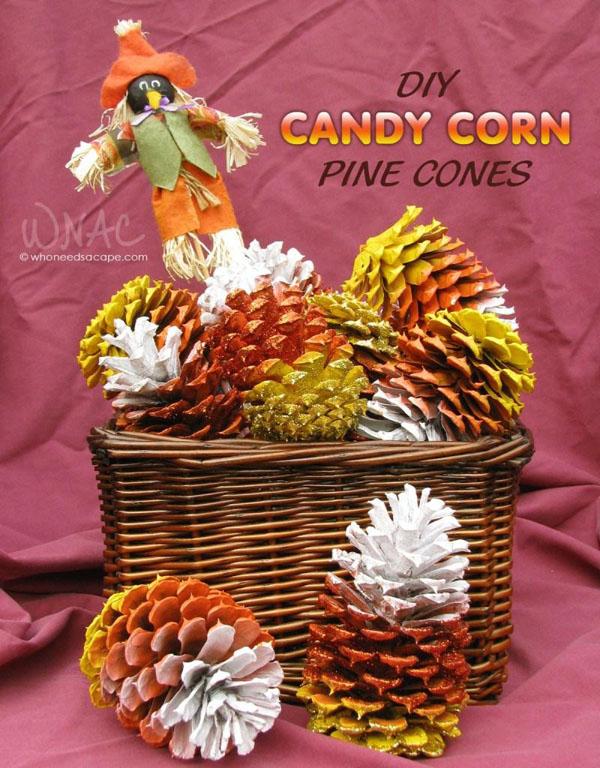 20 Cool DIY Pine Cone Crafts for Halloween