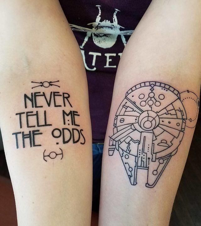 Star Wars Never tell me the odds Tattoo on Arm