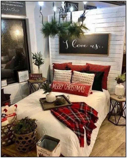 40 Festive Christmas Bedroom Decorating Ideas