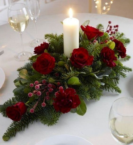 40 Pretty Christmas Table Centerpieces Decoration Ideas