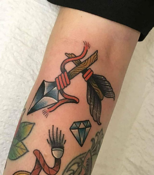 Cool Broken Arrow Tattoo on Arm