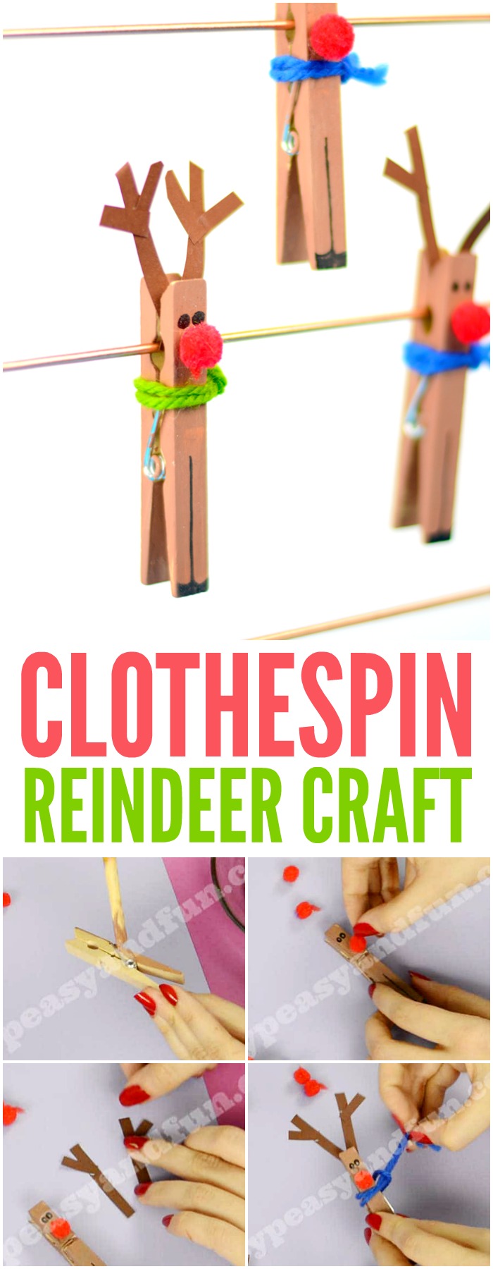 36 Creative Christmas Clothes Pin Crafts and Ideas