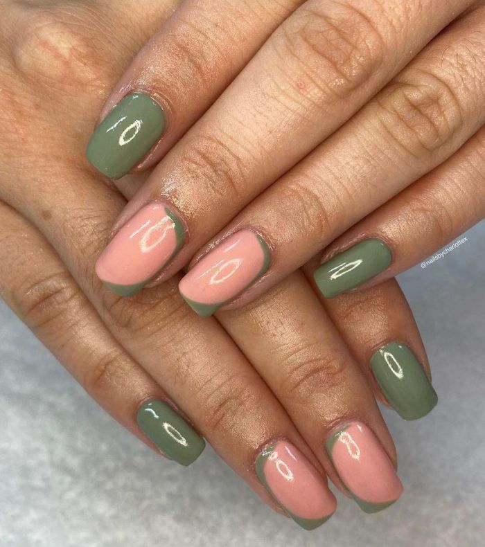 Square Sage Green Nail