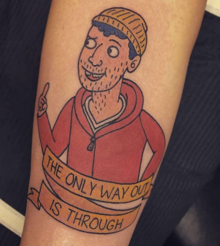 Cartoon Todd Chavez Tattoo on Arm