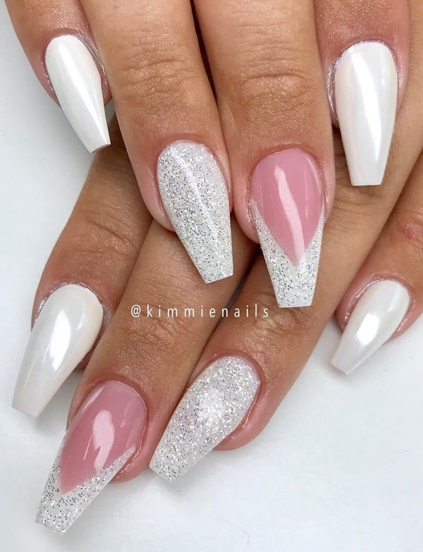 52 Luxury Coffin French Tip Nail Designs | Style VP | Page 42