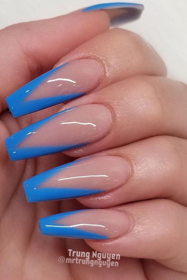52 Luxury Coffin French Tip Nail Designs | Style VP | Page 44