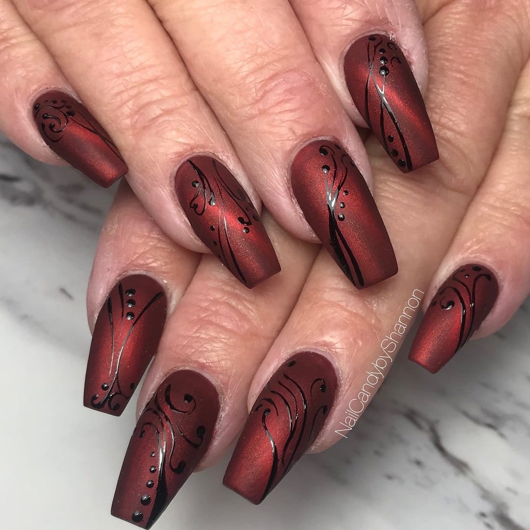 55 Pretty and Awesome Burgundy Nail Art Designs | Style VP | Page 41