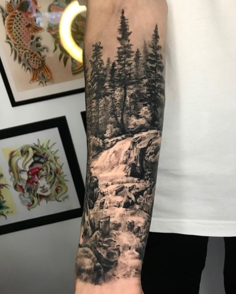 30 Pretty Waterfall Tattoos You Will Love | Style VP | Page 30