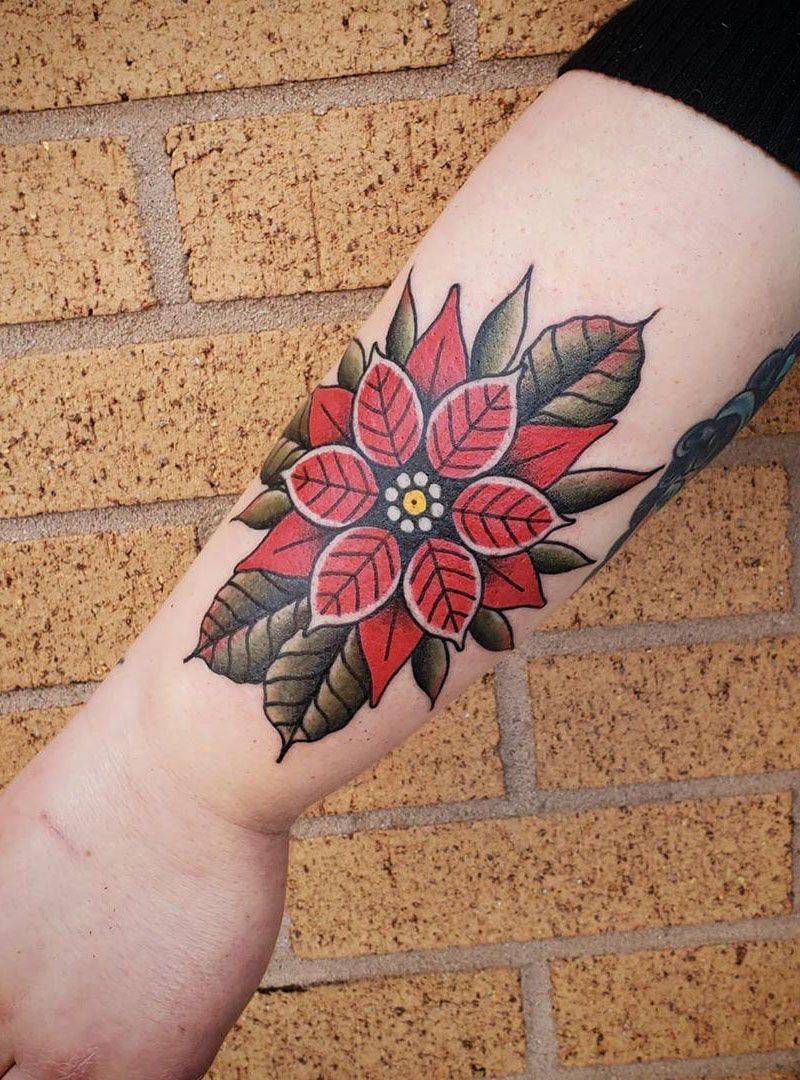 30 Pretty Poinsettia Tattoos You Must Try Style VP