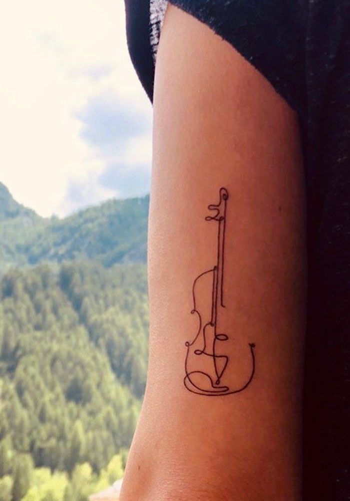 30 Pretty Violin Tattoos that Can Enhance Your Temperament Style VP