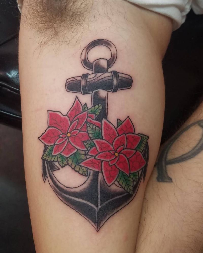 30 Pretty Poinsettia Tattoos You Must Try Style VP Page 17
