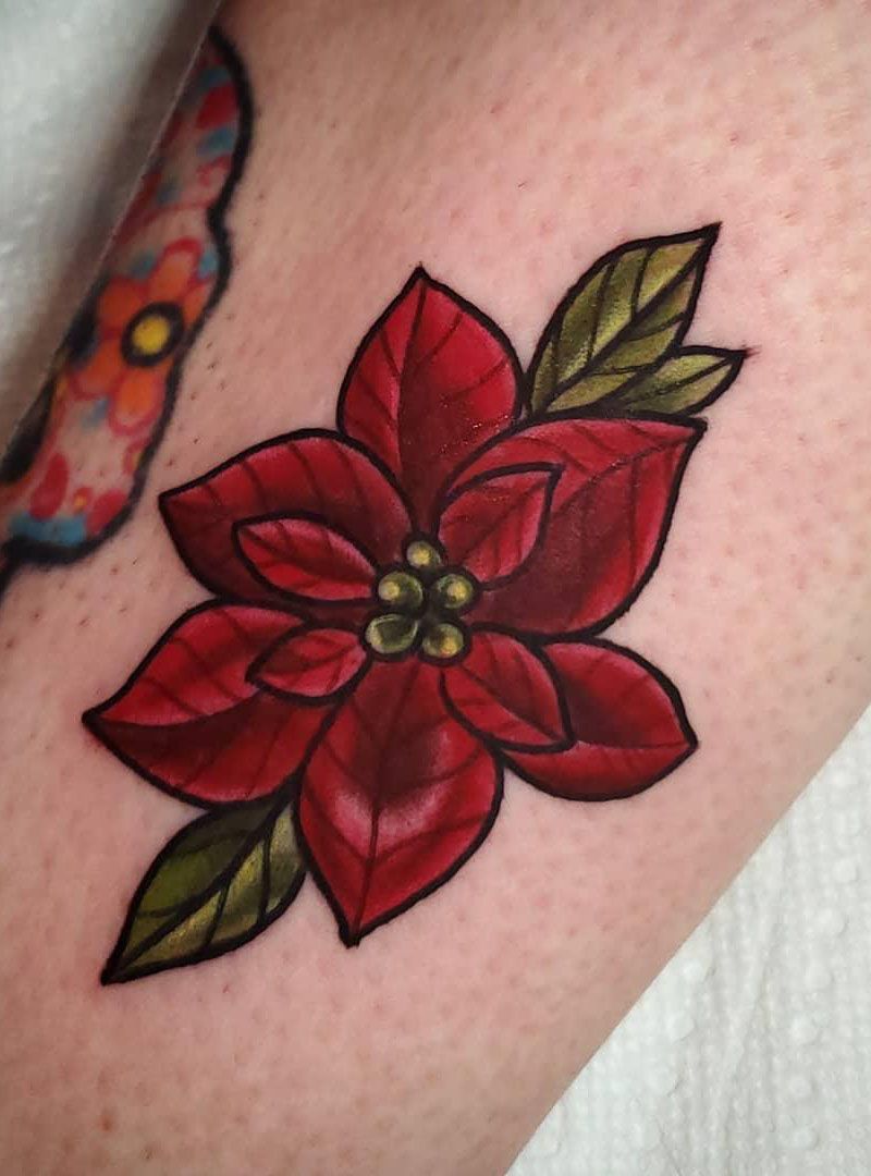 30 Pretty Poinsettia Tattoos You Must Try Style VP Page 25